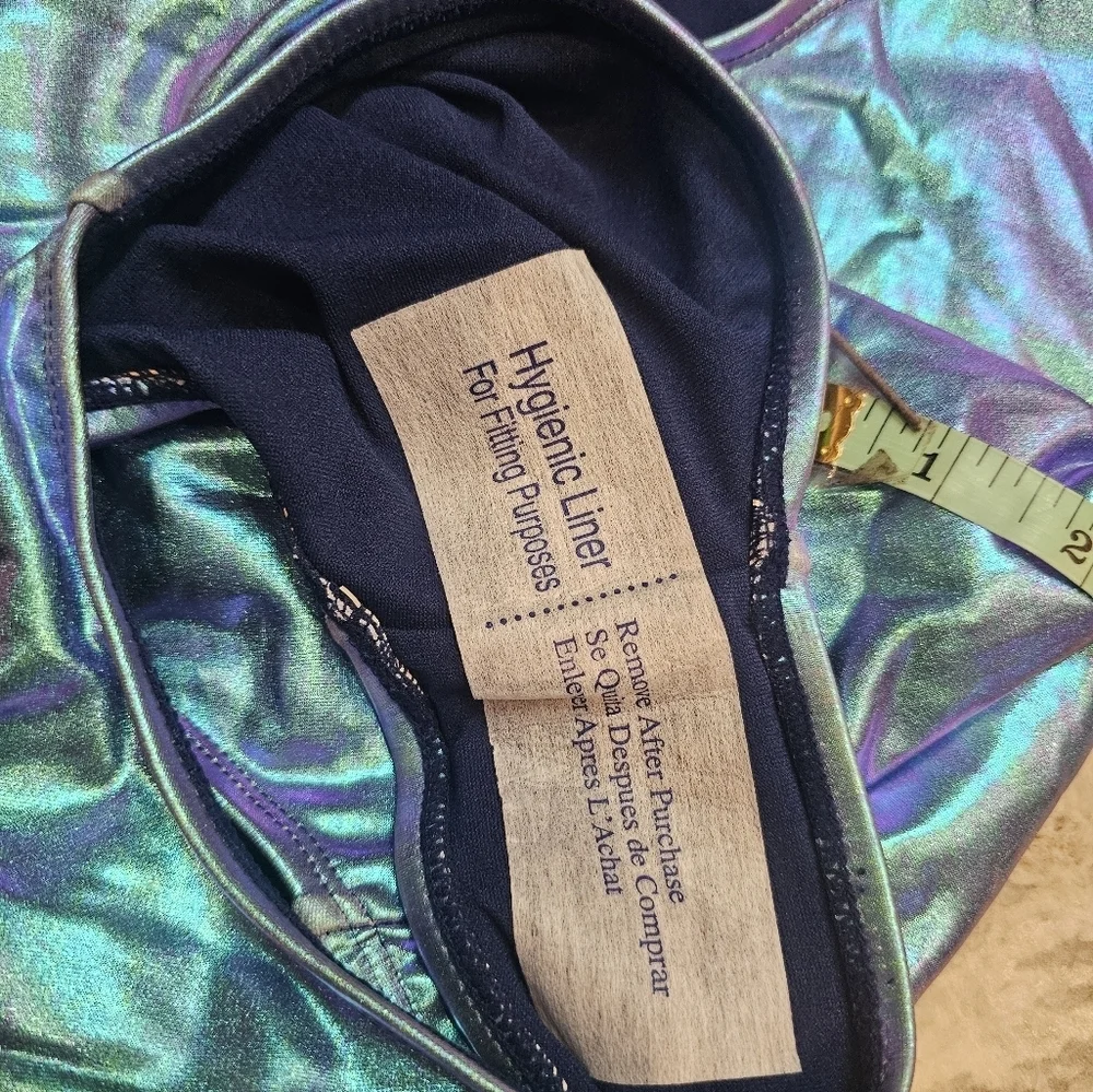 NWT Justice Iridescent One Piece Swimsuit Girls 14 UPF 50+